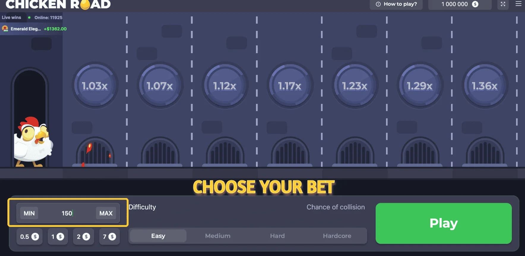 Chicken Road - Krok 1